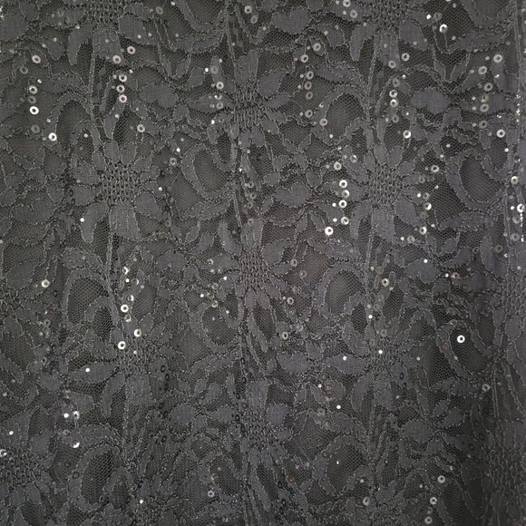 TIANA B Fancy Black Lace Sequined Cocktail Dress 12 - Picture 3 of 5